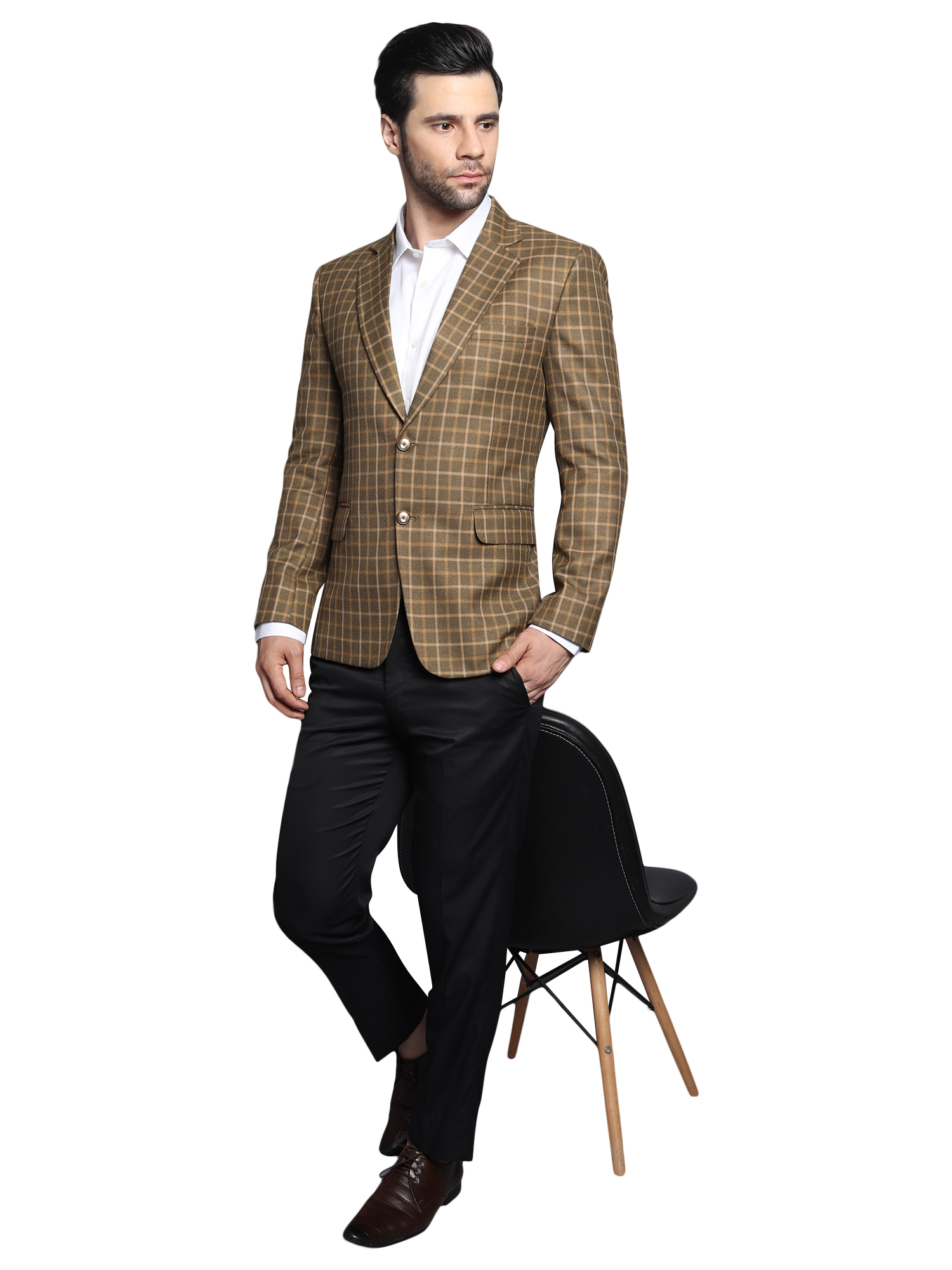 Formal Men Blazer Olive Checks – Ragal Fashion Hub